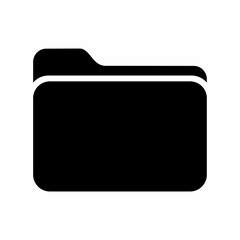 Folder icon silhouette. Flat image