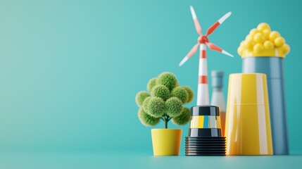 Future of Energy: Renewable Sources React to Oil Price Shifts - with Copy Space, Selective Focus in