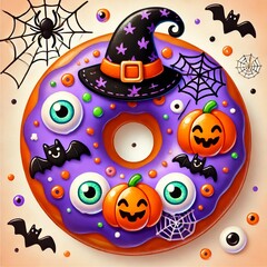 Fototapeta premium halloween background with pumpkin