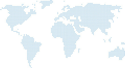 Fototapeta premium blue dotted world map