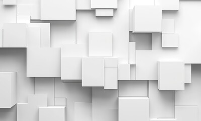 Abstract Architectural Wall Pattern with 3D Cubes for Modern Building Design Generative AI