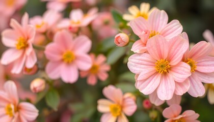 Close-up of chrysanthemums with contrasting colors.