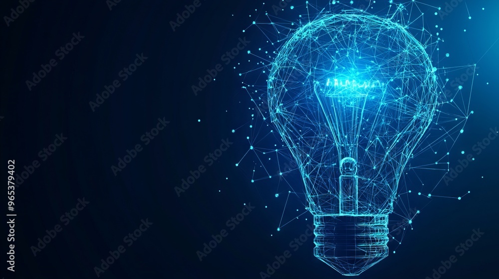 Poster broken light bulb. blackout or burnout concept. abstract digital technology illustration. vector ima