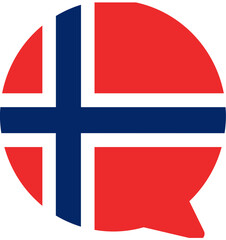 Obraz premium NORWAY Falg on Chat Icon