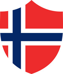 Obraz premium Shield Icon of NORWAY Flag