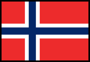 Naklejka premium NORWAY Flag rectangle Icon