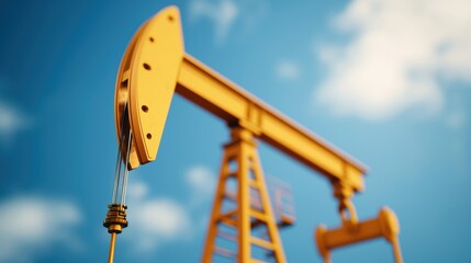 Strategic Investment in Energy Sector: Oil Price Forecast 3D Illustration with Copy Space, Selective Focus, Ultra HD