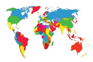 colorful world map