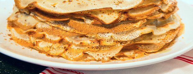 stack of pancakes russian food, Maslenitsa