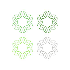 GREEN LEAVES BIO PRODUCT SIGN SYMBOL LOGO VECTOR ISOLATED ON WHITE