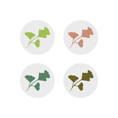 Natural Plant Sign Symbol Logo Vector isolated on White