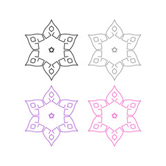 LUXURY MANDALA ART ISOLATED ON WHITE VECTOR