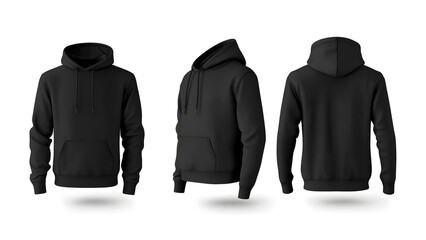 Basic Black Hoodie Mockup