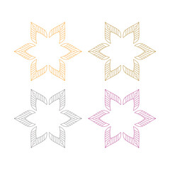 LUXURY MANDALA ART SIGN SYMBOL LOGO VECTOR ISOLATED ON WHITE