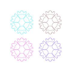 LUXURY MANDALA ART ISOLATED ON WHITE VECTOR