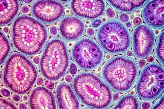 Columnar epithelial cells with goblet cells lining the inner surface of the intestine for optimal absorption and secretory functions.