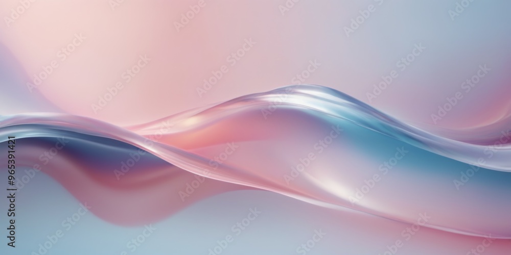 Poster abstract digital art: multi-layered wave structure with gradient