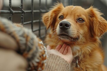 Volunteer feeding homeless dog. Abandoned pets. Abandoned hungry dog in an alleyway. Stray dog on the road! Stray homeless dog resting on its paws, wet stray dog. Stray homeless dog in animal shelter!