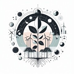 Visual concepts of alternative energy types 