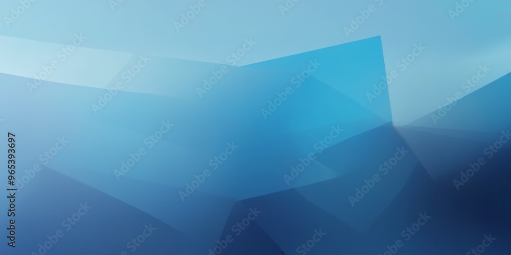Poster modern geometric blue abstract digital art with triangular shape