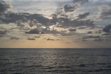 sunset in the sea