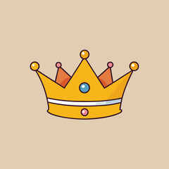 Obraz premium luxury golden crown vector illustration