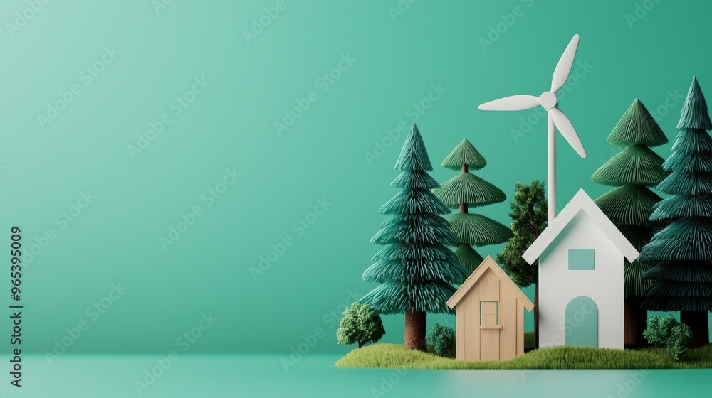 Poster balancing fossil fuels and renewables on a scale - with copy space, selective focus in