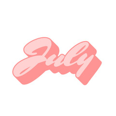 Obraz premium Cute July Typography