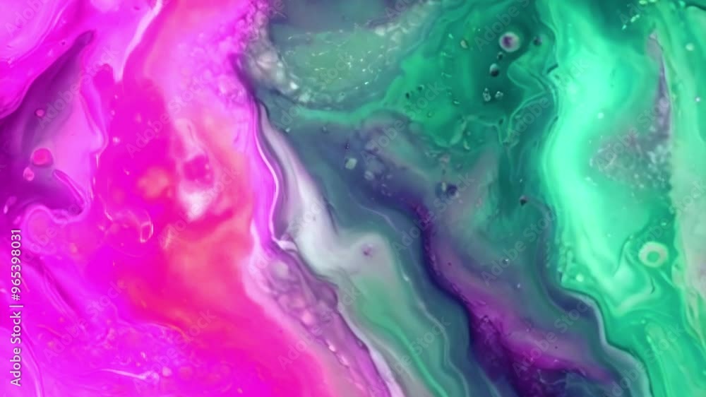 Aufkleber Abstract animation with streams of bright colors blending together, giving the composition a sense of movement and depth