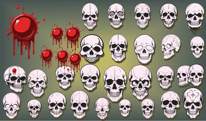 Skulls are frequently used in fashion designs, especially for rock bands, street wear, or gothic brands. Line art skulls can give a minimalist yet bold aesthetic.