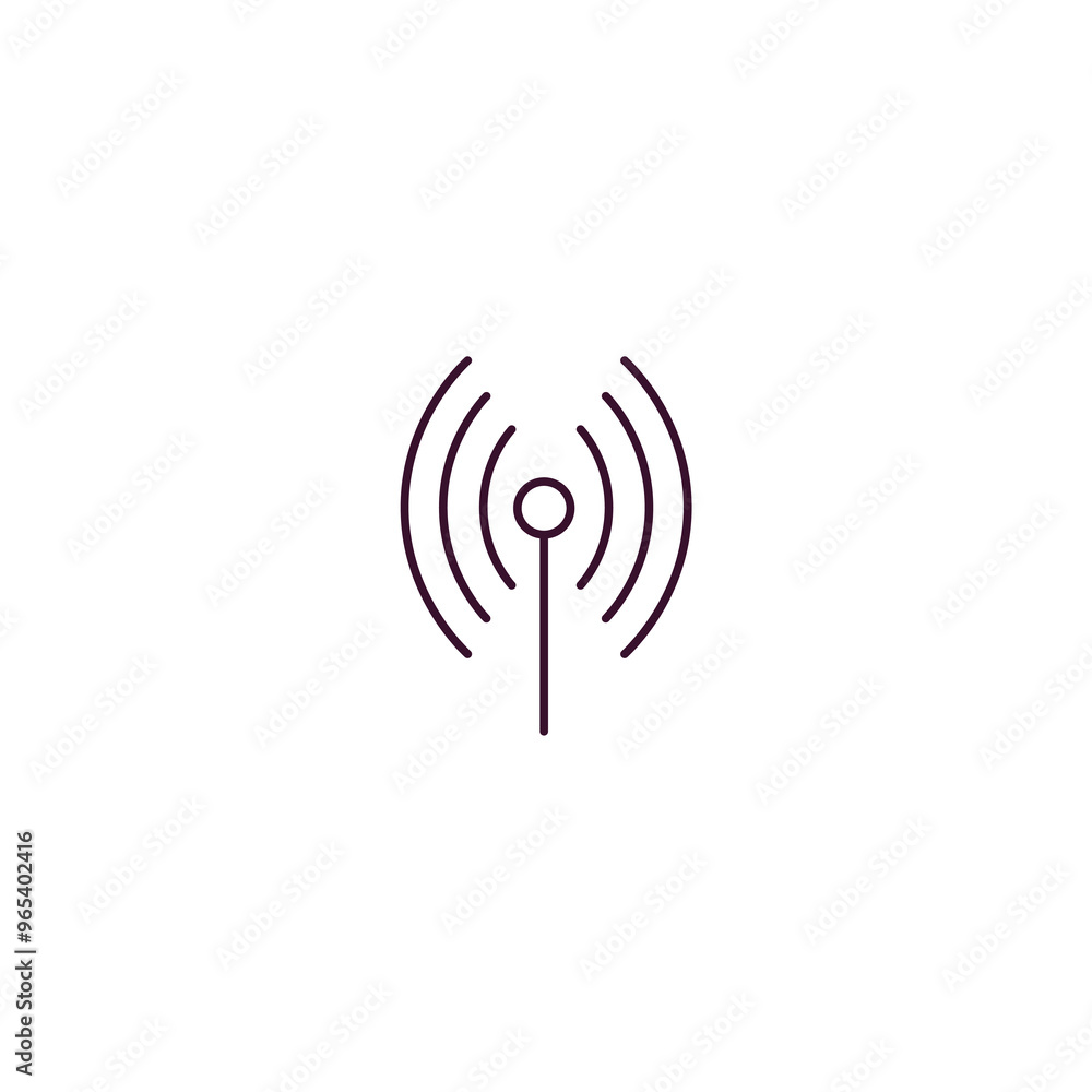 Poster wireless connectivity outline icon. linear vector from computer concept. thin line wireless connecti