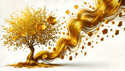 The big golden tree can survive in all weather conditions, which is like the goodness that still exists.