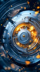 Futuristic Abstract Machine with Glowing Details.