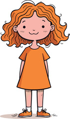 Girl with Stars Illustration