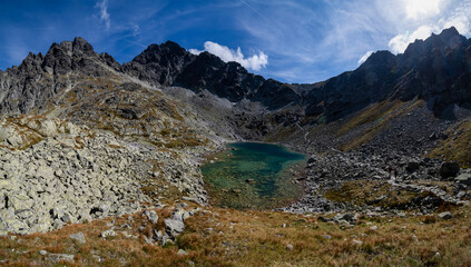 Panorama, Tatry Wysokie Słowacja, Kocioł pod Polskim Grzebi…