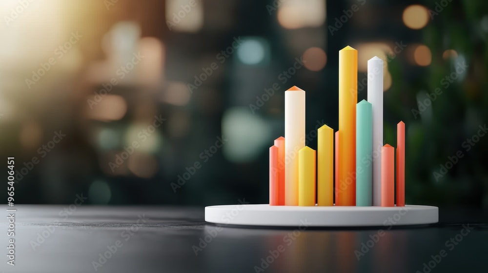 Poster futuristic energy consumption forecast holographic data display in corporate environment - with copy