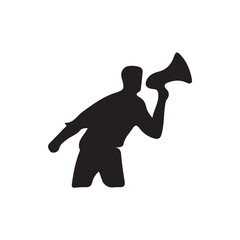 silhouette of a person with a axe