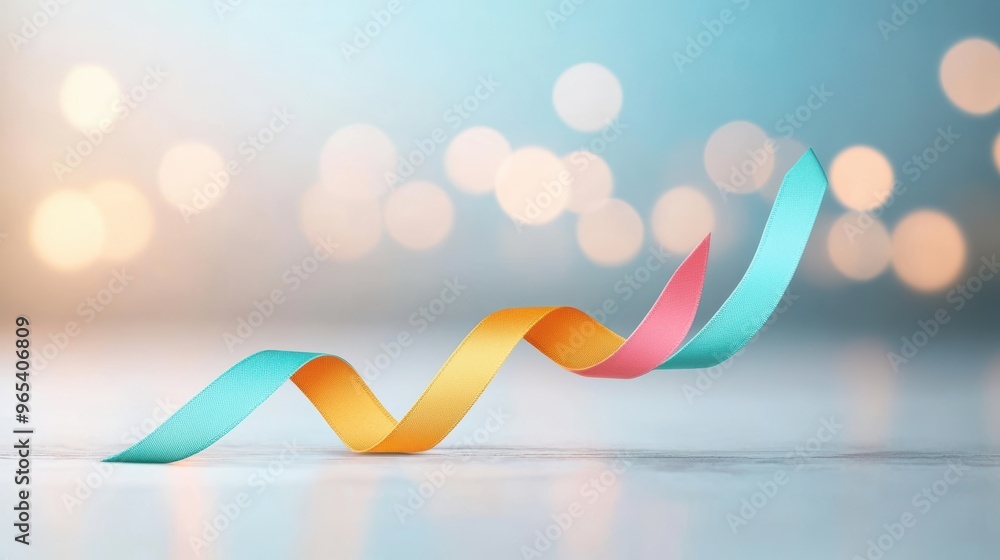 Poster a news report displaying a graph with curved lines representing economic growth, highlighting the in