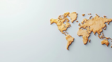 Fototapeta premium Digital Visualization of Global Oil Reserves Mapping in with Copy Space, Selective Focus, and Quality