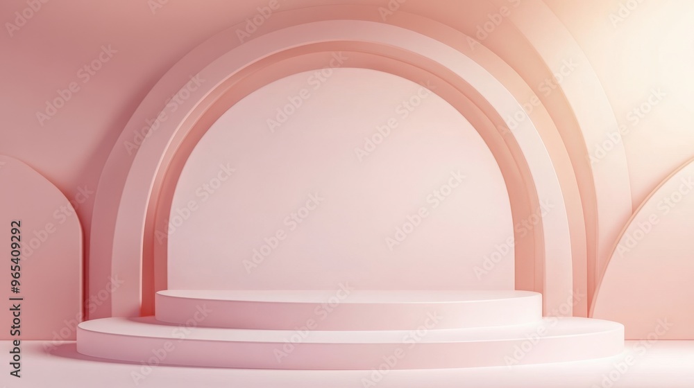 Fototapete luxurious podium with a soft, gradient background offering ample space for text or branding