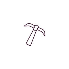 inclined picker  outline icon. Linear vector from construction concept. Thin line inclined picker  icon isolated on white background