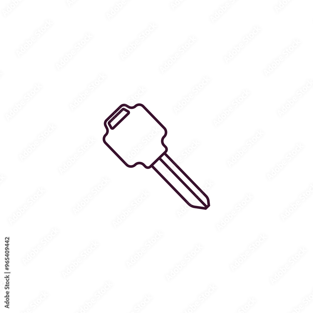 Poster home key outline icon. linear vector from construction concept. thin line home key icon isolated on 