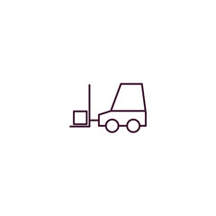 trolley truck  outline icon. Linear vector from construction concept. Thin line trolley truck  icon isolated on white background