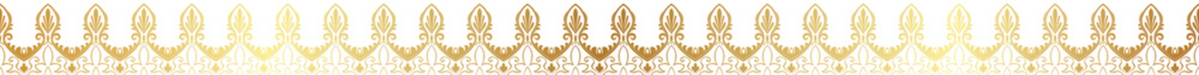 Golden Fence Lines Decorative Border Paper Bottom Border Wrapped Abstract Vintage Pattern
