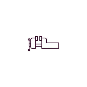 recommend clip art: vise  outline icon. Linear vector from construction concept. Thin line vise  icon isolated on white background