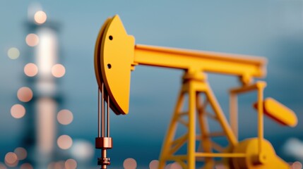 Innovative Energy Crisis Response in the Oil Industry - with Copy Space and Selective Focus on Foreground