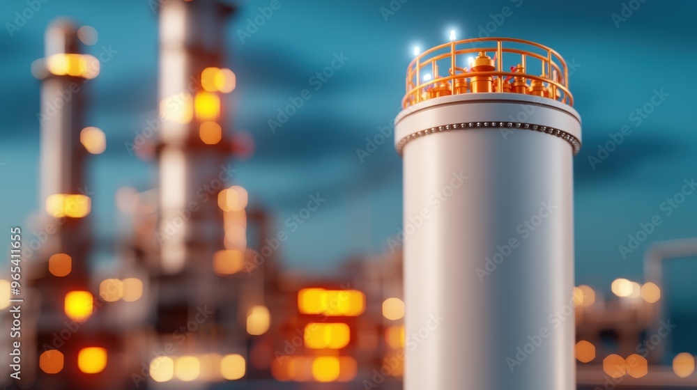 Poster futuristic ai management of oil distribution networks in the digital world - with copy space and sel
