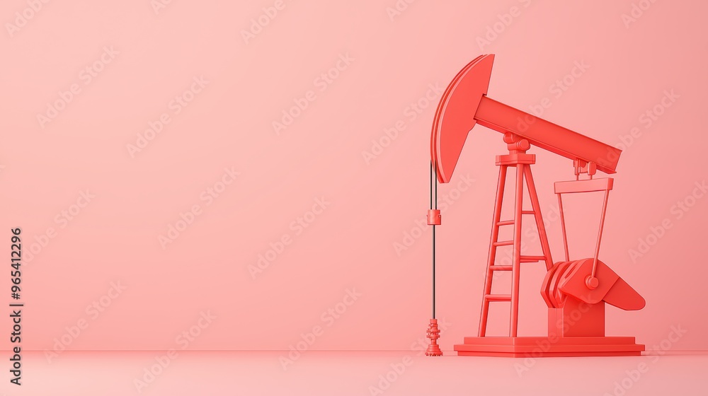 Poster futuristic smart oil fields: ai-driven energy extraction in with copy space and selective focus