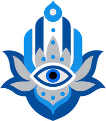 Hamsa amulet clipart, stunning symbol of faith and protection. 