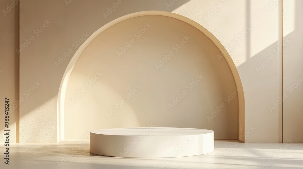 Fototapete luxurious podium with a soft, gradient background offering ample space for text or branding